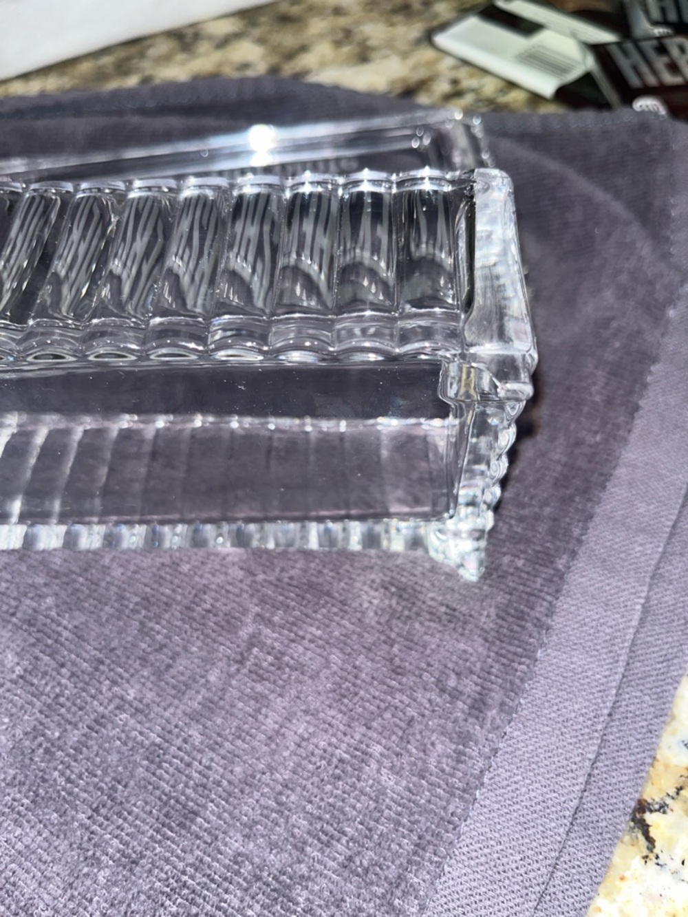 Hershey's Milk Chocolate Candy Bar Glass Covered Candy Dish Etched Classic Brown - Picture 11 of 12